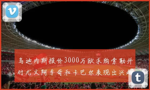 乌迪内斯报价3000万欧求购索勒并对尤文阿季奇和卡巴尔表现出兴趣